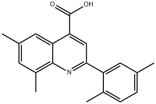 2-(2,5-DIMETHYLPHENYL)-6,8-DIMETHYLQUINOLINE-4-CARBOXYLIC ACID Structural