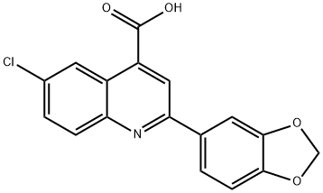 2-(1,3-BENZODIOXOL-5-YL)-6-CHLOROQUINOLINE-4-CARBOXYLIC ACID Structural