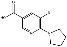 5-bromo-6-pyrrolidin-1-ylnicotinic acid Structural