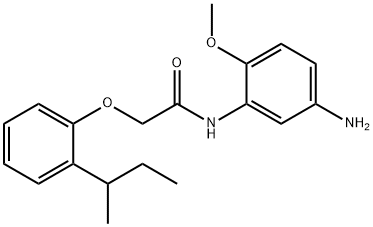 N-(5-Amino-2-methoxyphenyl)-2-[2-(sec-butyl)-phenoxy]acetamide Structural