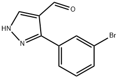 3-(3-bromophenyl)-1H-pyrazole-4-carbaldehyde Structural