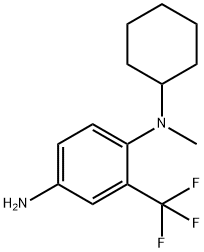 N-1-Cyclohexyl-N-1-methyl-2-(trifluoromethyl)-1,4-benzenediamine Structural