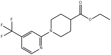 Ethyl 1-[4-(trifluoromethyl)pyridin-2-yl]piperidine-4-carboxylate Structural