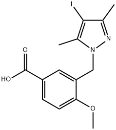 3-[(4-Iodo-3,5-dimethyl-1H-pyrazol-1-yl)methyl]-4-methoxybenzoic acid