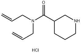 N,N-Diallyl-3-piperidinecarboxamide hydrochloride Structural