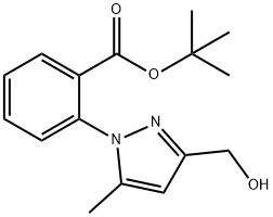 tert-Butyl 2-[3-(hydroxymethyl)-5-methyl-1H-pyrazol-1-yl]benzoate Structural