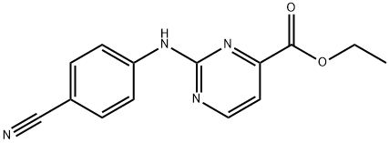 Ethyl 2-[(4-cyanophenyl)amino]-pyrimidine-4-carboxylate Structural