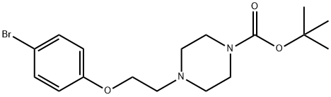 tert-Butyl 4-[2-(4-bromophenoxy)-ethyl]piperazine-1-carboxylate Structural