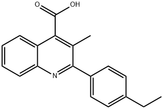 2-(4-ETHYLPHENYL)-3-METHYLQUINOLINE-4-CARBOXYLICACID Structural