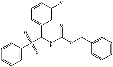benzyl N-[(3-chlorophenyl)(phenylsulfonyl)methyl]carbamate Structural