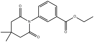 ethyl 3-(4,4-dimethyl-2,6-dioxopiperidino)benzenecarboxylate Structural