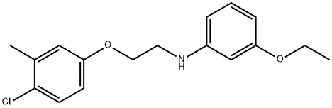 N-[2-(4-Chloro-3-methylphenoxy)ethyl]-3-ethoxyaniline Structural