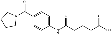 5-OXO-5-[4-(1-PYRROLIDINYLCARBONYL)ANILINO]-PENTANOIC ACID Structural