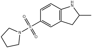 2-Methyl-5-(pyrrolidin-1-ylsulfonyl)indoline Structural