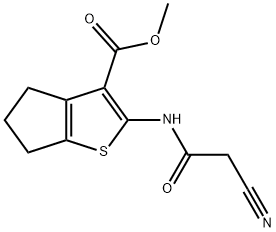 methyl 2-[(cyanoacetyl)amino]-5,6-dihydro-4H-cyclopenta[b]thiophene-3-carboxylate Structural