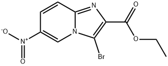 Ethyl 3-bromo-6-nitroimidazo[1,2-a]pyridine-2-carboxylate Structural