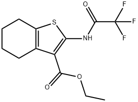 Ethyl 2-[(trifluoroacetyl)amino]-4,5,6,7-tetrahydro-1-benzothiophene-3-carboxylate Structural