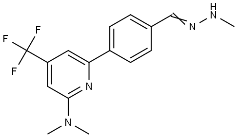 Dimethyl-{6-[4-(methyl-hydrazonomethyl)-phenyl]-4-trifluoromethyl-pyridin-2-yl}-amine Structural
