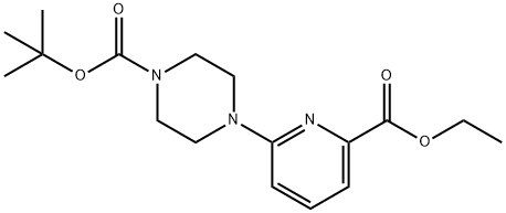 tert-Butyl 4-[6-(ethoxycarbonyl)pyridin-2-yl]-piperazine-1-carboxylate Structural
