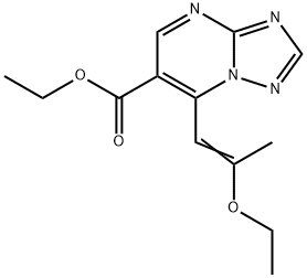 Ethyl 7-[(1E)-2-ethoxyprop-1-en-1-yl][1,2,4]-triazolo[1,5-a]pyrimidine-6-carboxylate Structural