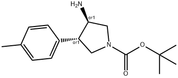 trans-3-Amino-4-(4-methylphenyl)pyrrolidine, N-BOC protected