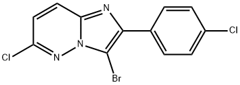 3-Bromo-6-chloro-2-(4-chlorophenyl)imidazo[1,2-b]pyridazine Structural