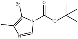 tert-Butyl 5-bromo-4-methyl-1H-imidazole-1-carboxylate Structural