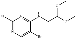 4-(AMINOACETALDEHYDE DIMETHYL ACETAL)-5-BROMO-2-CHLOROPYRIMIDINE Structural