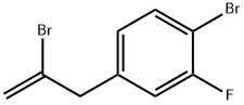 2-Bromo-3-(4-bromo-3-fluorophenyl)prop-1-ene Structural