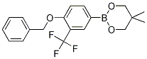 2-[4-Benzyloxy-3-(trifluoromethyl)phenyl]-5,5-dimethyl-1,3,2-dioxaborinane Structural