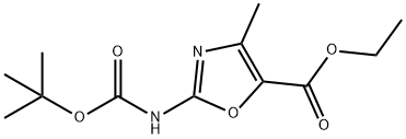 Ethyl 2-(tert-butoxycarbonylamino)-4-methyloxazole-5-carboxylate Structural
