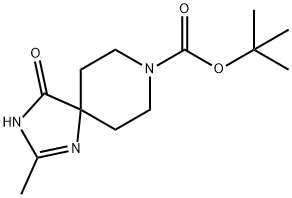 tert-Butyl 2-methyl-4-oxo-1,3,8-triazaspiro[4.5]dec-1-ene-8-carboxylate Structural