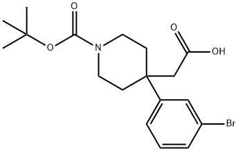 2-[4-(3-Bromophenyl)-1-(tert-butoxycarbonyl)piperidin-4-yl]acetic acid