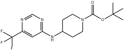 tert-Butyl 4-{[6-(trifluoromethyl)pyrimidin-4-yl]amino}piperidine-1-carboxylate Structural