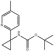 tert-Butyl N-[1-(5-methylpyridin-2-yl)cyclopropyl]carbamate Structural