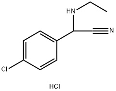 alpha-(Ethylamino)-4-chlorophenylacetonitrile hydrochloride Structural