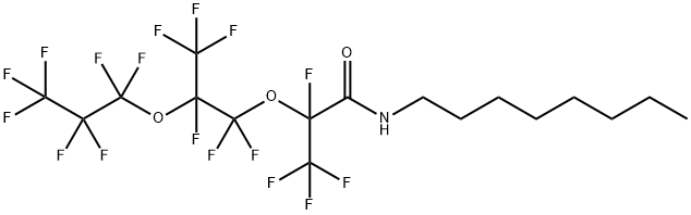 N-Octyl-2,3,3,3-tetrafluoro-2-[1,1,2,3,3,3-hexafluoro-2-(heptafluoropropoxy)propoxy]propanamide Structural