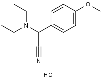 alpha-(Diethylamino)-4-methoxyphenylacetonitrile hydrochloride Structural