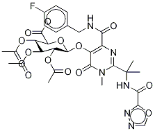 Raltegravir 2,3,4-Tri-O-acetyl-β-D-glucuronide Methyl Ester-d3 Structural