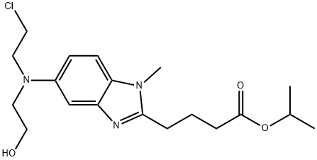 5-[(2-Chloroethyl)(2-hydroxyethyl)amino]-1-methyl-1H-benzimidazole-2-butanoic Acid 1-Methylethyl Ester  Structural