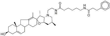 3-HYDROXY-N-AMINOETHYL-N'-AMINOCAPROYLDIHYDROCINNAMOYL CYCLOPAMINE