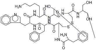 Octreotide-phenylalanine-d8 di-Trifluoroacetic Acid Salt Structural
