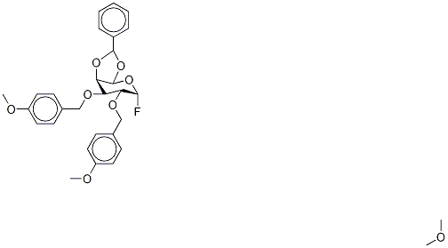 Fluoro 4,6-O-Benzylidene-2,3-di-O-(4-methoxybenzyl)-α-D-galactopyranoside Structural