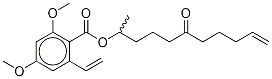 rac 2-Ethenyl-4,6-dimethoxy-benzoic Acid 1-Methyl-5-oxo-9-decen-1-yl Ester-d6 Structural