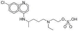 Hydroxychloroquine-d4 O-Sulfate Structural