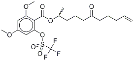 rac 2,4-Dimethoxy-6-[[(trifluoromethyl)sulfonyl]oxy]benzoic Acid 1-Methyl-5-oxo-9-decen-1-yl Ester-d6
 Structural