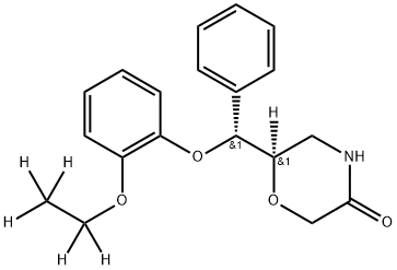 rel-(2R,3R)-6-[α-(2-Ethoxy-d5-phenoxy)benzyl]morpholin-3-one Structural
