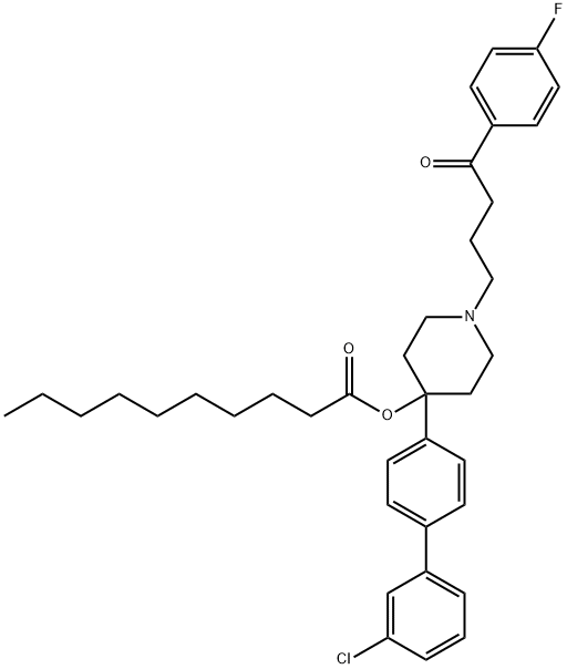 4-Dechloro-4-(3-chlorophenyl) Haloperidol Decanoate  Structural