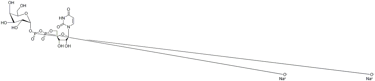Uridine Diphosphate-α-D-[UL-13C6]galactose Disodium Salt Structural