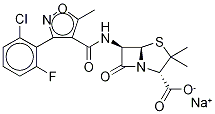 Flucloxacillin-13C4 Sodium Structural